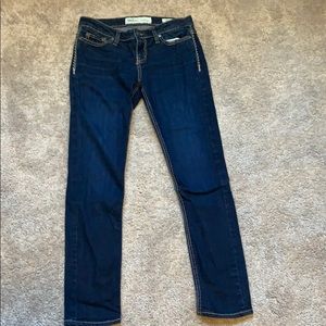 BKE dark wash skinny stretch jeans